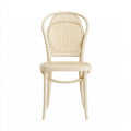 Silla con respaldo alto de trama abierta - beige
