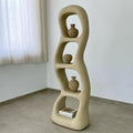 Estantería vertical con nichos orgánicos - beige